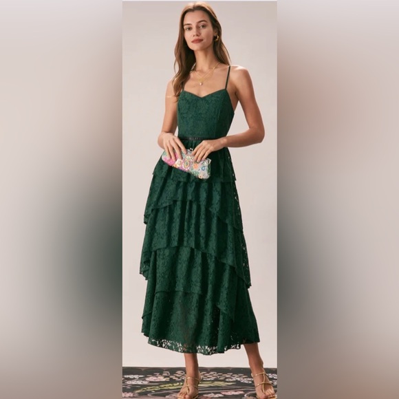 Sweetheart spaghetti strap lace maxi dress - Picture 2 of 14